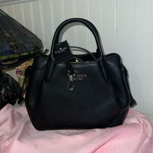 NWT Kate Spade Dumpling black leather satchel